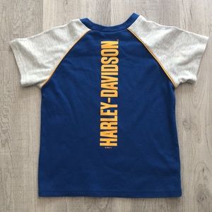Kids Harley-Davidson t shirt size 6/7 Blue Gray Yellow